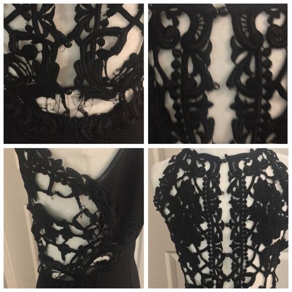 Jessica McClintock Vintage Black Mermaid Gown - Picture 15 of 16